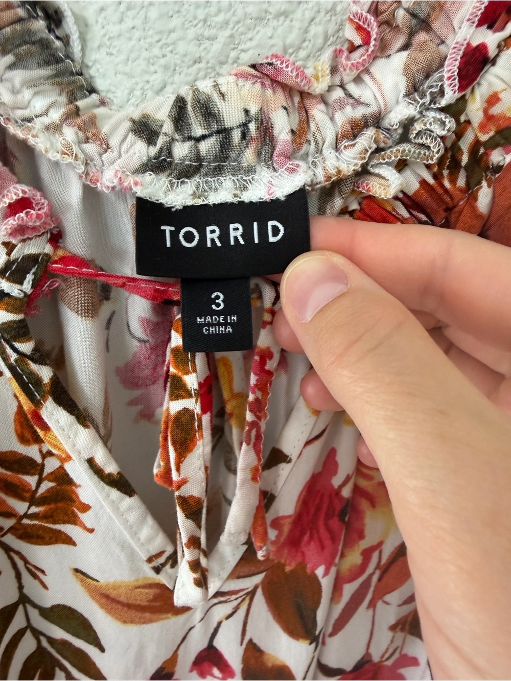 torrid Cream Maxi Dress with Pink & Orange Floral Print - Picture 3 of 6